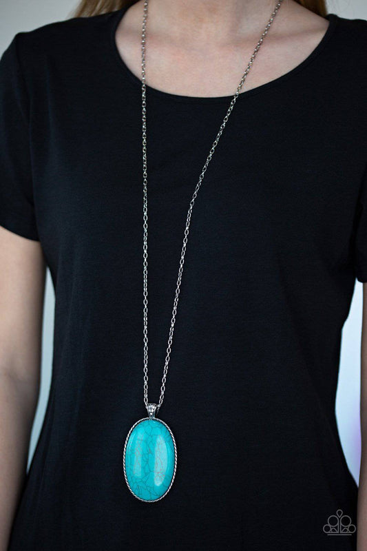 Stone Stampede - Turquoise Blue Necklace - Paparazzi Accessories - GlaMarous Titi Jewels