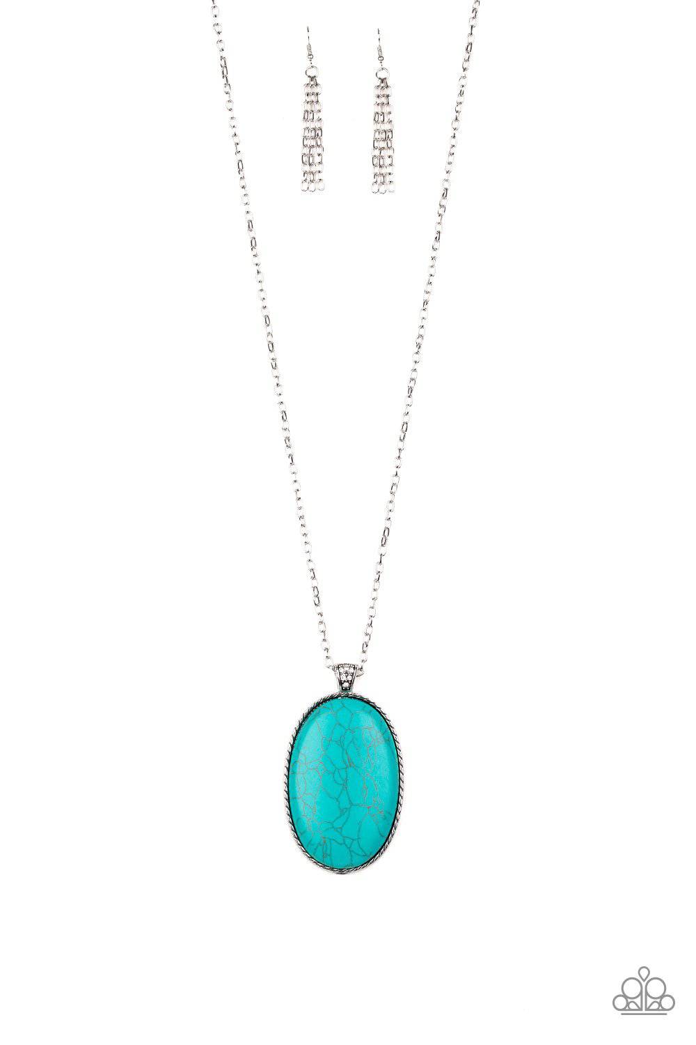 Stone Stampede - Turquoise Blue Necklace - Paparazzi Accessories - GlaMarous Titi Jewels