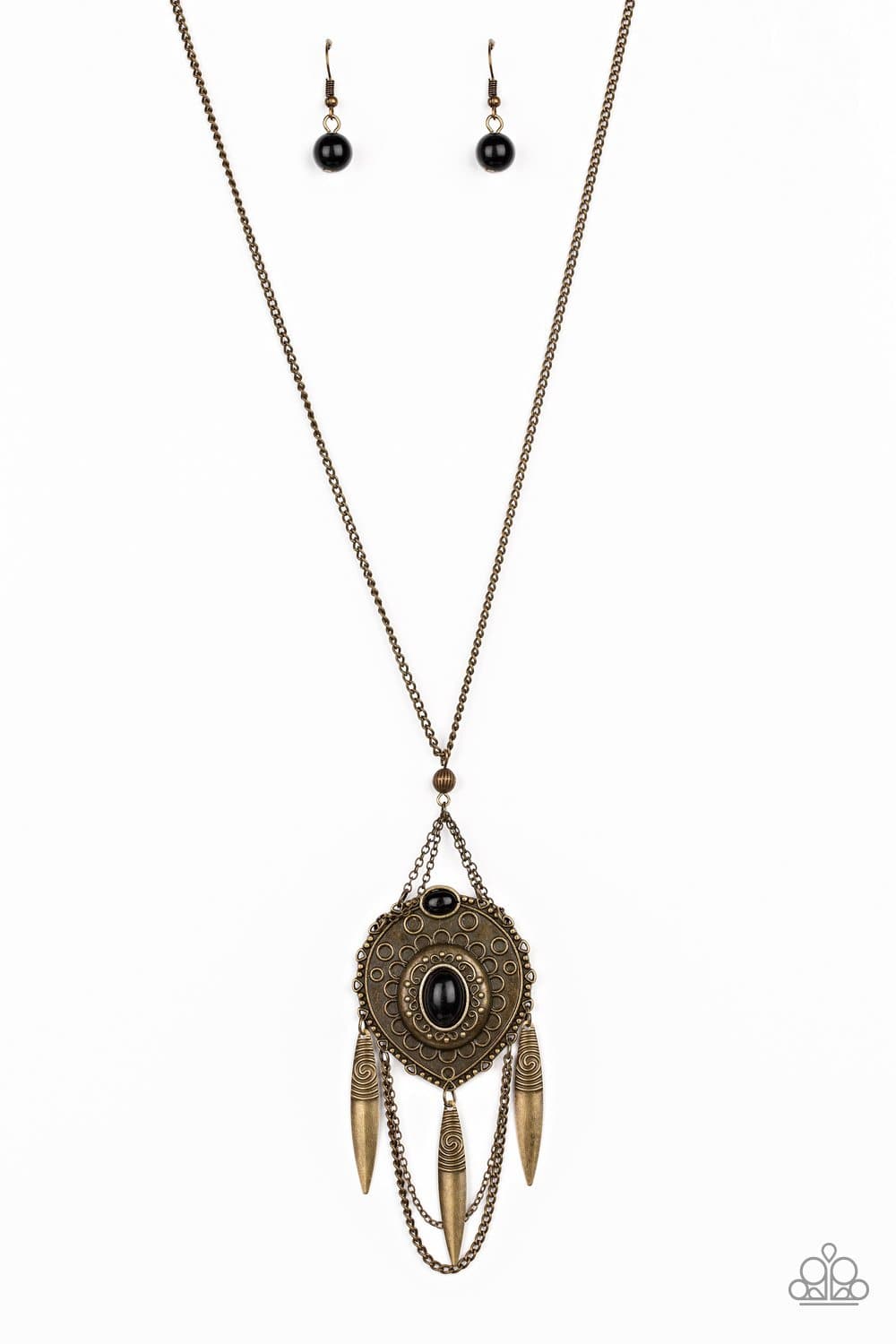 Cactus Canyon - Brass Necklace - Paparazzi Accessories - GlaMarous Titi Jewels