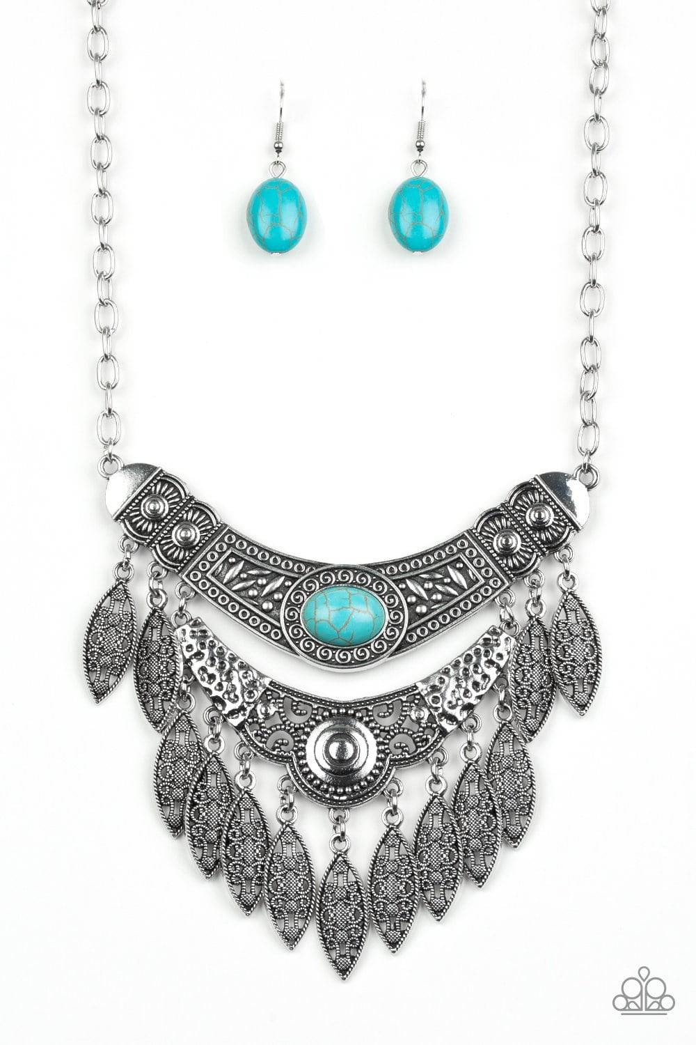 Island Queen - Blue Turquoise Necklace - Paparazzi Accessories - GlaMarous Titi Jewels