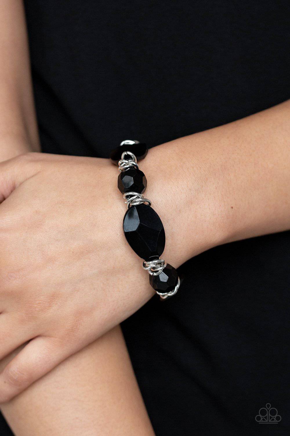Savor The Flavor - Black Bead Stretchy Bracelet - Paparazzi Accessories - GlaMarous Titi Jewels