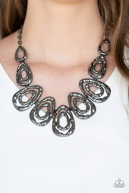 Terra Couture - Black Gunmetal Necklace - Paparazzi Accessories - GlaMarous Titi Jewels