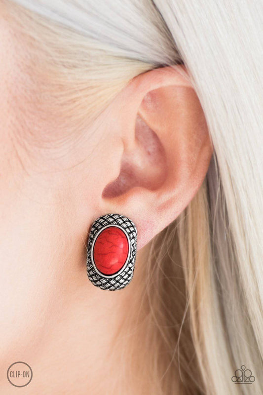 Bedrock Bombshell - Red Clip-On - GlaMarous Titi Jewels