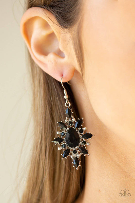 Glamorously Colorful Black Earrings - Paparazzi Accessories - GlaMarous Titi Jewels