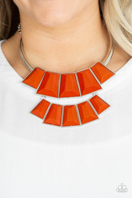 Lions, TIGRESS, and Bears - Orange Necklace - Paparazzi Accessories - GlaMarous Titi Jewels