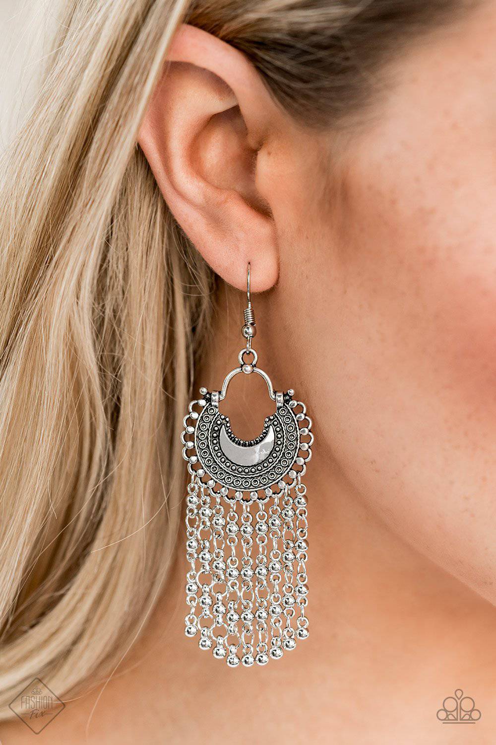 Catching Dreams  Silver Earrings - Paparazzi Accessories - GlaMarous Titi Jewels
