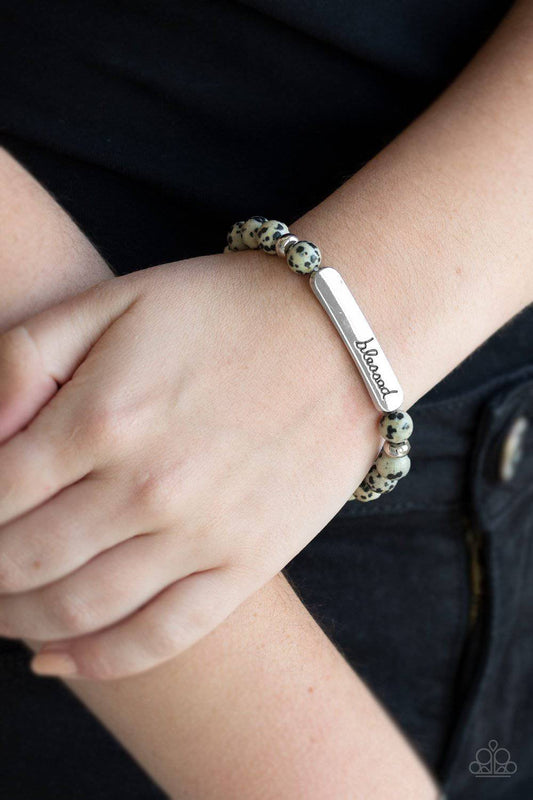 Simply Blessed - Black Bracelet ♥ Paparazzi Accessories