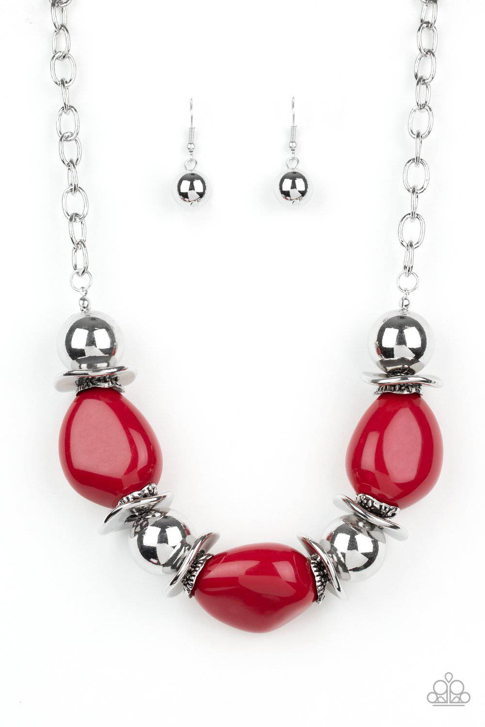 Vivid Vibes - Red Bead Necklace - Paparazzi Accessories - GlaMarous Titi Jewels