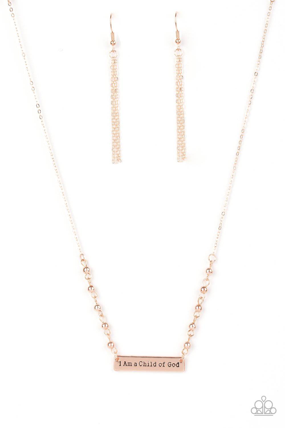 Send Me An Angel - Rose Gold Necklace - Paparazzi Accessories - GlaMarous Titi Jewels