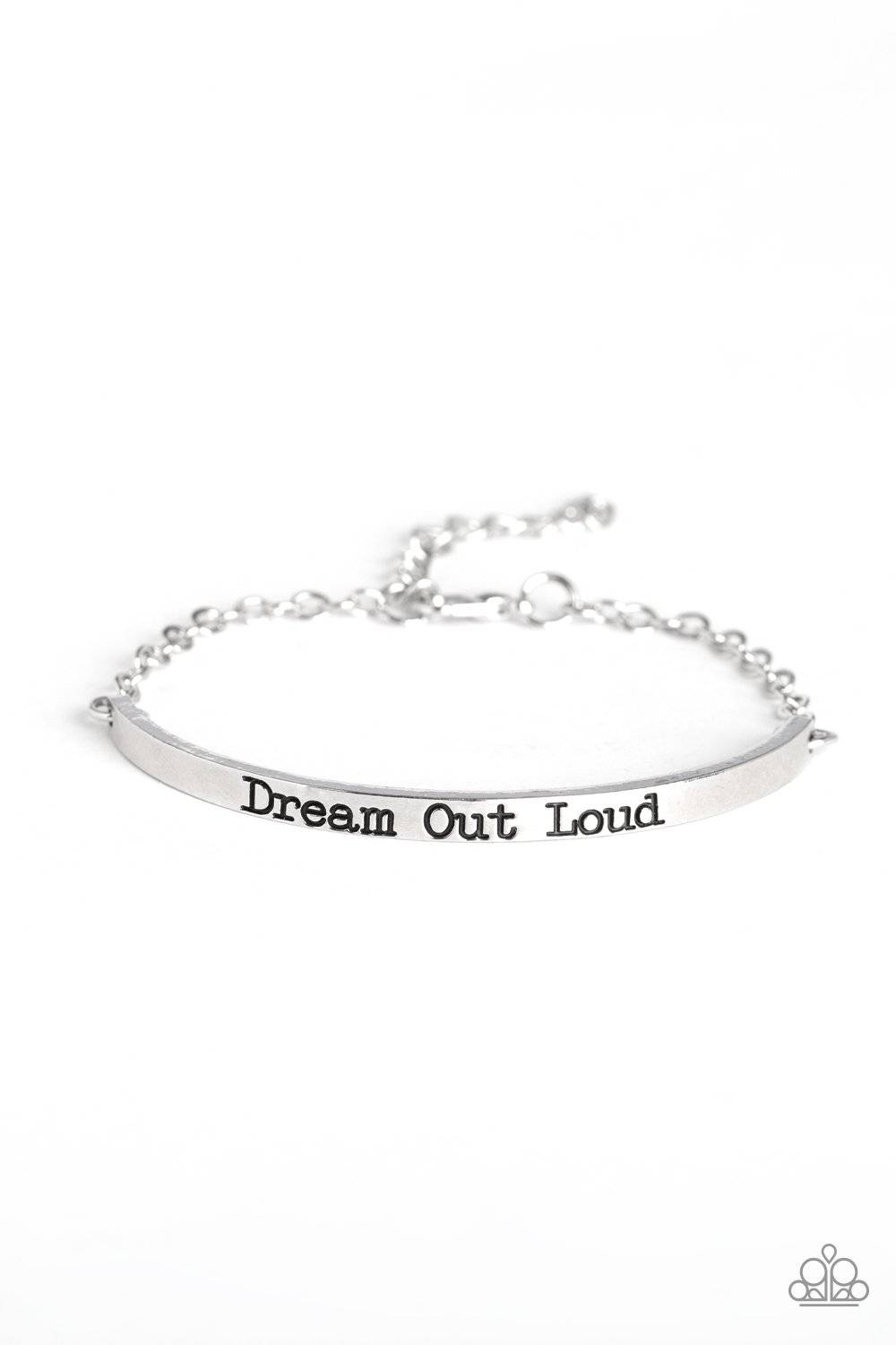 Dream Out Loud - Silver Inspirational Bracelet - Paparazzi Accessories - GlaMarous Titi Jewels