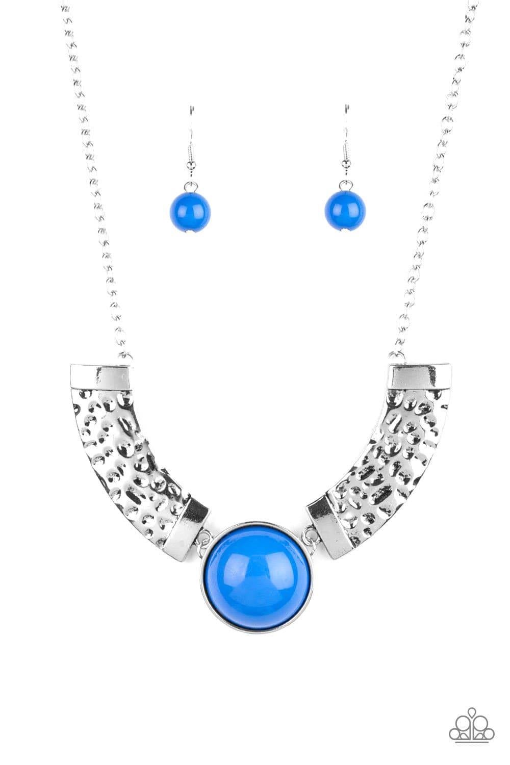 Egyptian Spell -Blue Bead Necklace - Paparazzi Accessories - GlaMarous Titi Jewels
