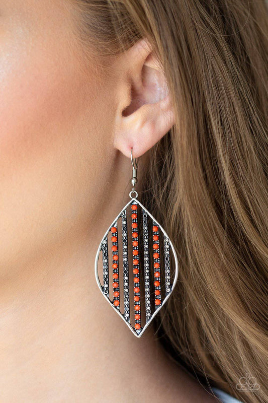 Leaf Motif - Orange - GlaMarous Titi Jewels