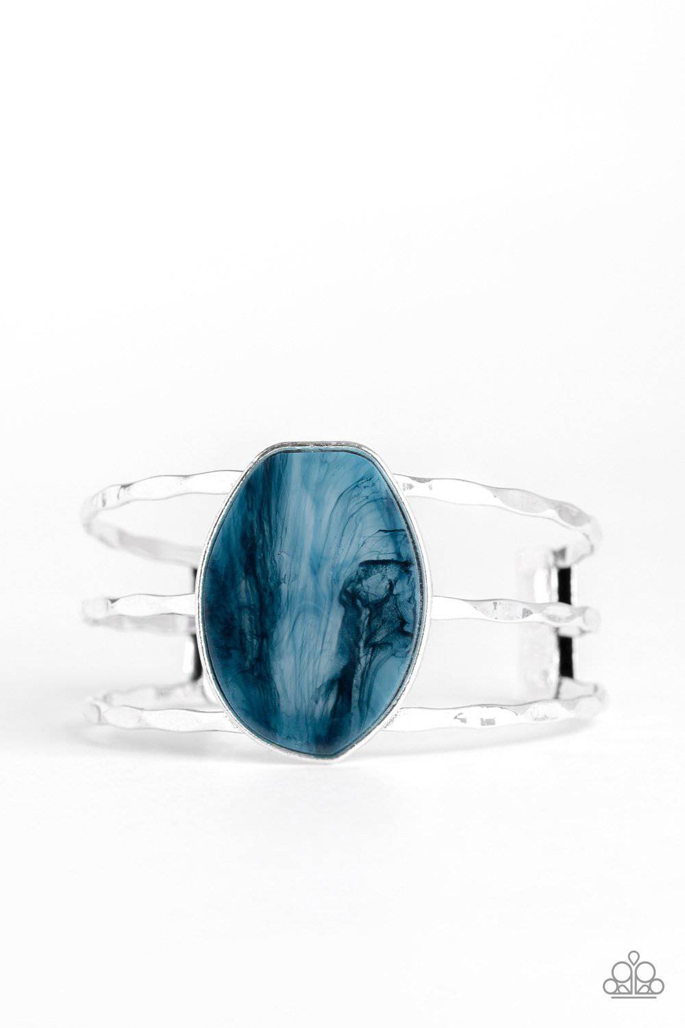 Canyon Dream - Blue Marble Cuff Bracelet - Paparazzi Accessories - GlaMarous Titi Jewels