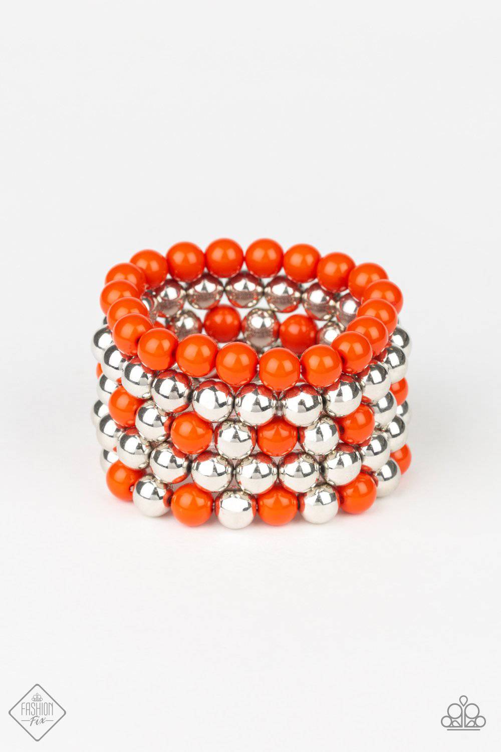 Pop-YOU-lar Culture Orange Bracelet - Paparazzi Accessories - GlaMarous Titi Jewels