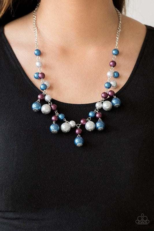 Soon To Be Mrs. - Blue, Purple & Silver Pearl Necklace - Paparazzi Accessories - GlaMarous Titi Jewels