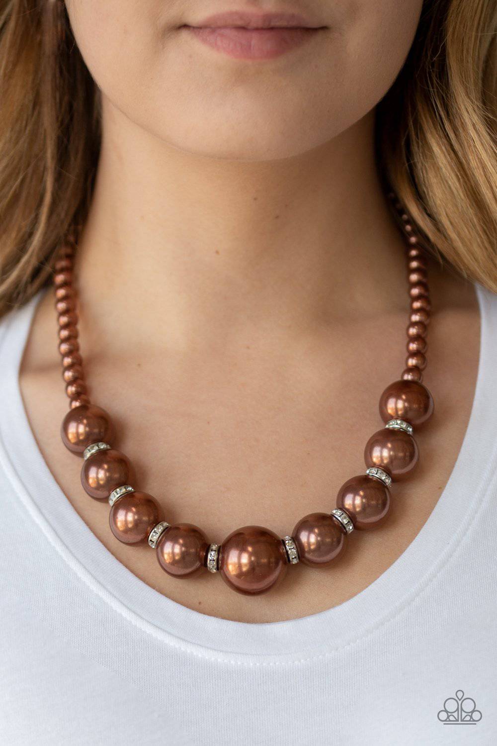 SoHo Socialite - Brown Pearl Necklace - Paparazzi Accessories - GlaMarous Titi Jewels