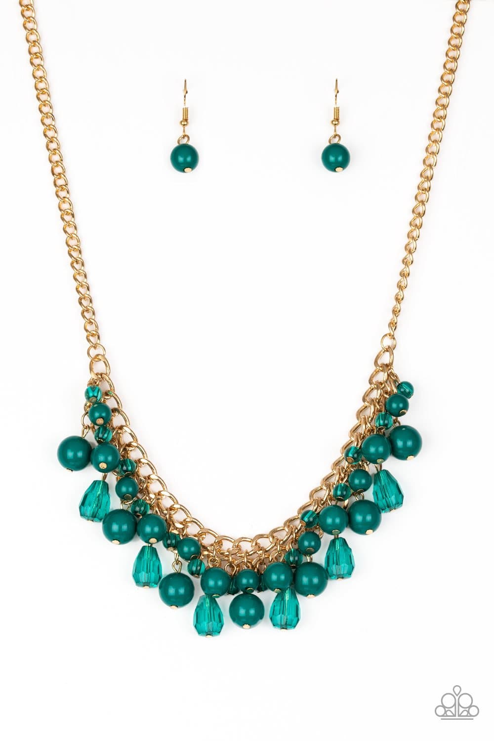 Tour de Trendsetter - Green & Gold Necklace - Paparazzi Accessories - GlaMarous Titi Jewels