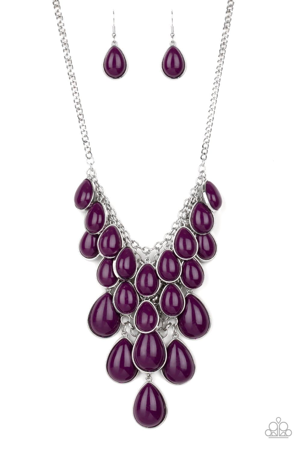 Shop Til You TEARDROP - Plum Purple Necklace - Paparazzi Accessories - GlaMarous Titi Jewels