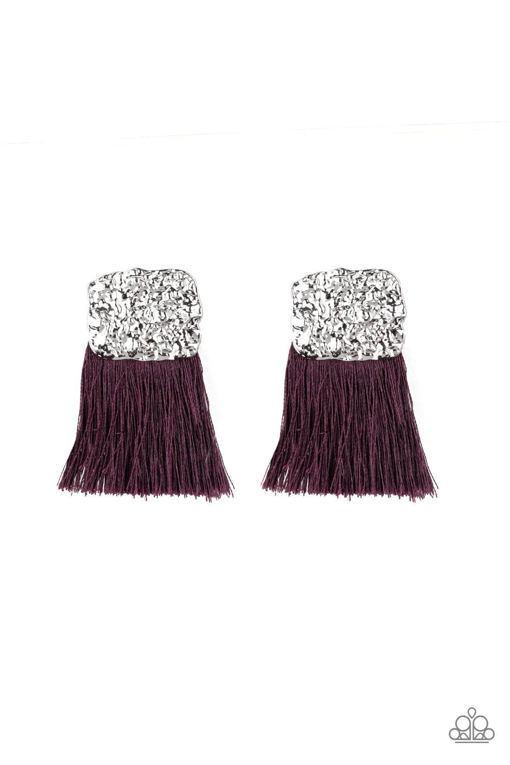 Plume Bloom - Purple Tassel Earrings - Paparazzi Accessories - GlaMarous Titi Jewels