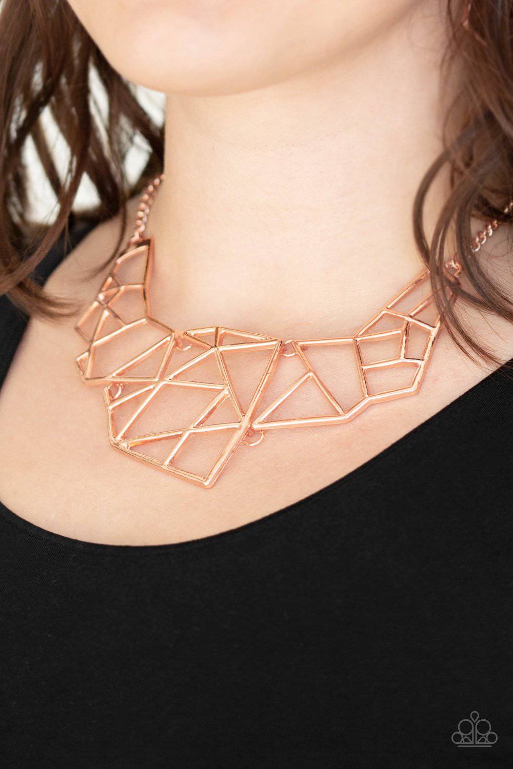 World Shattering - Copper Necklace - Paparazzi Accessories - GlaMarous Titi Jewels