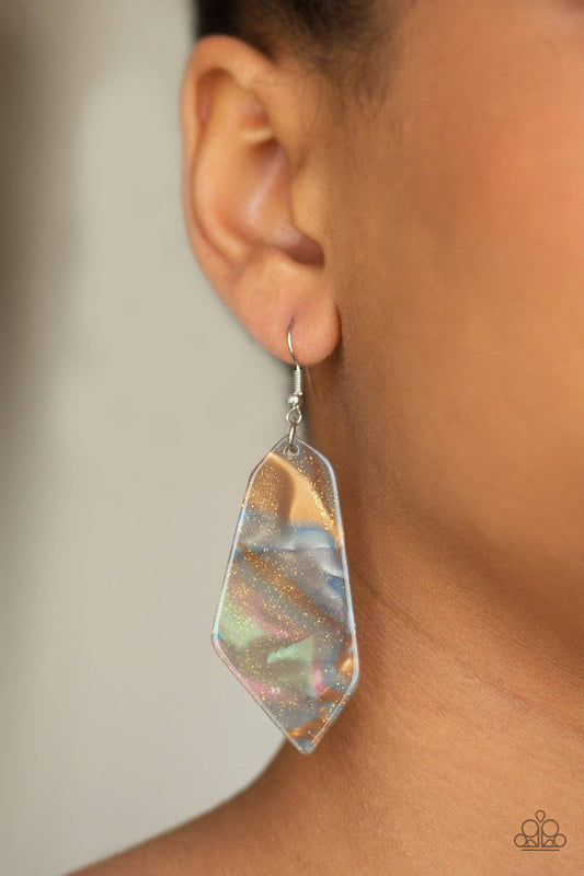 Walking On WATERCOLORS - Multi Acrylic Earrings - Paparazzi Accessories - GlaMarous Titi Jewels