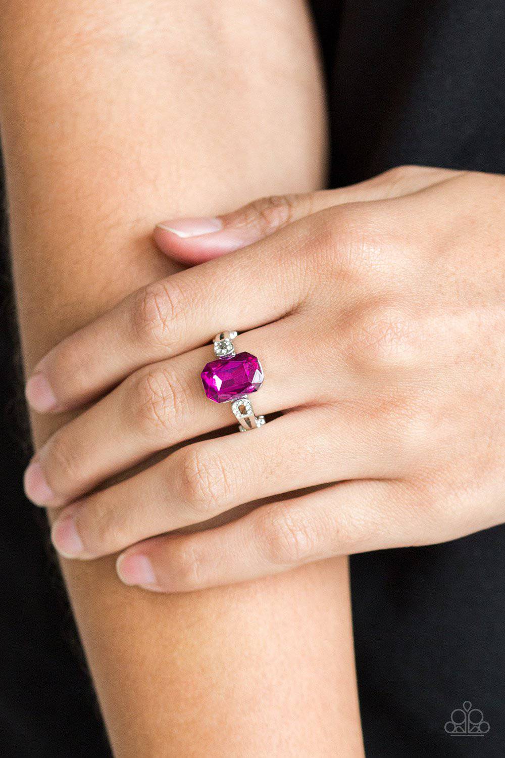 Feast Your Eyes - Pink Rhinestone Ring - Paparazzi Accessories - GlaMarous Titi Jewels
