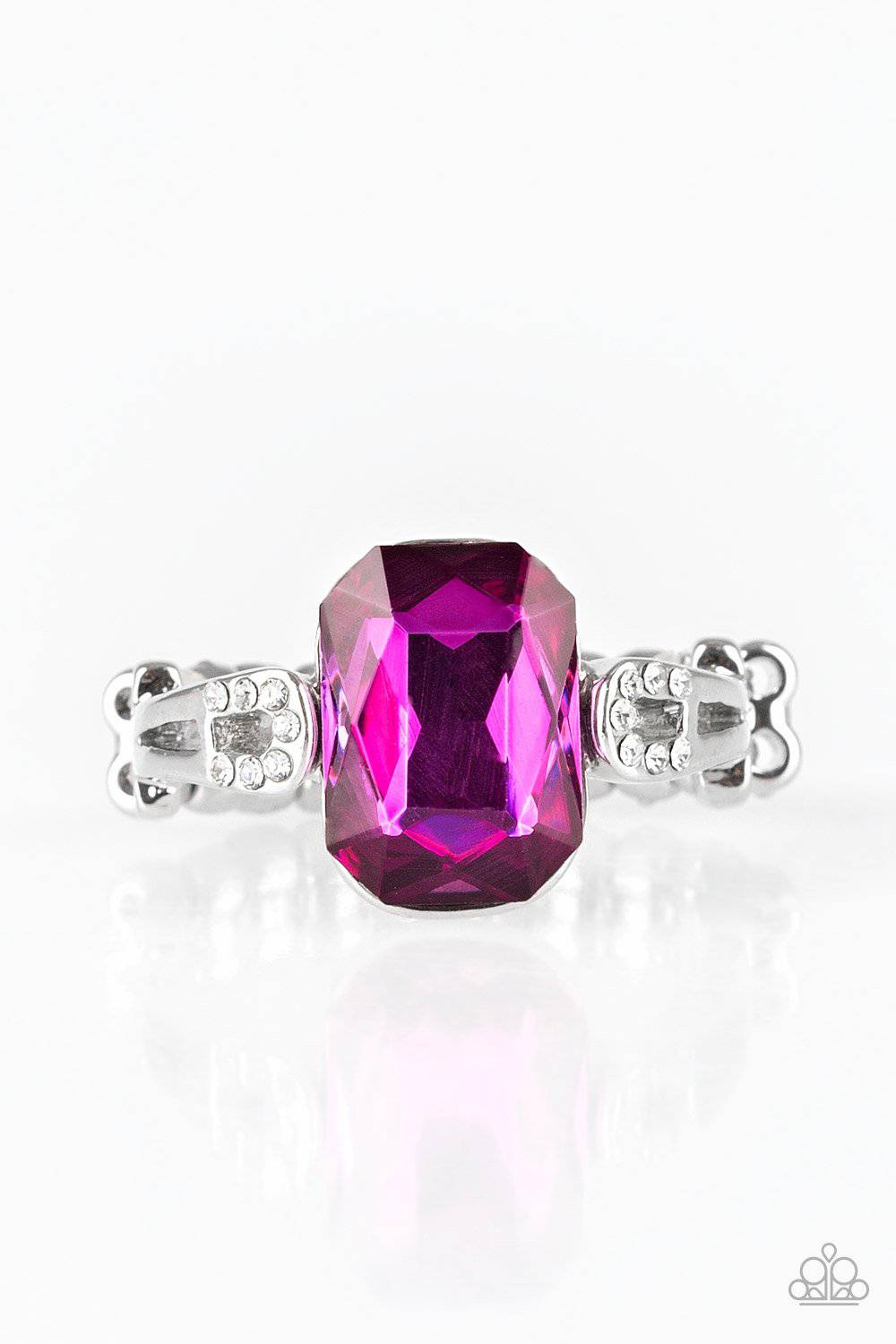 Feast Your Eyes - Pink Rhinestone Ring - Paparazzi Accessories - GlaMarous Titi Jewels
