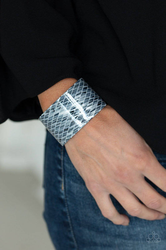Vogue Revamp - Silver Acrylic Cuff Bracelet - Paparazzi Accessories - GlaMarous Titi Jewels