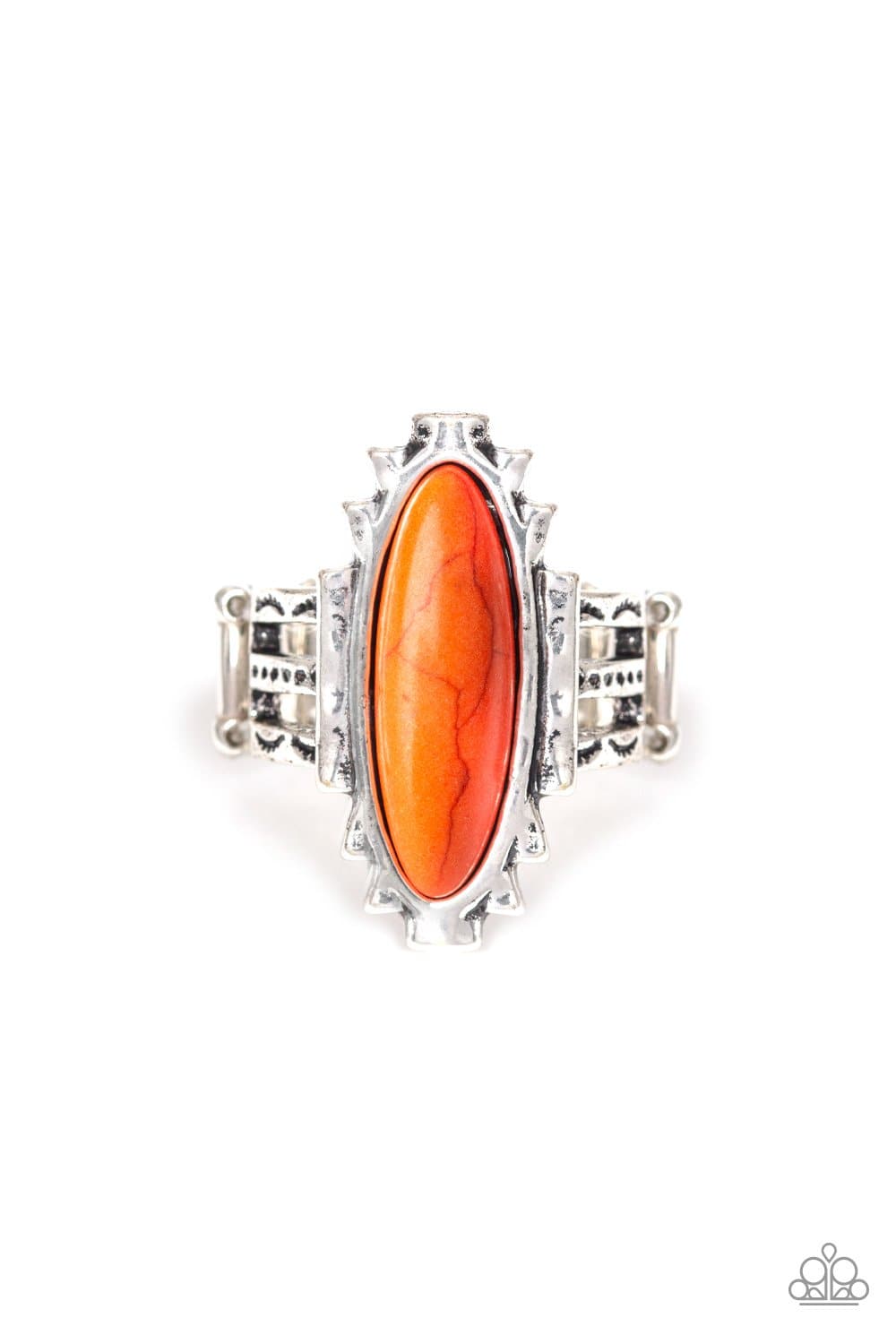 Canyon Colada - Orange Stone Ring - Paparazzi Accessories - GlaMarous Titi Jewels