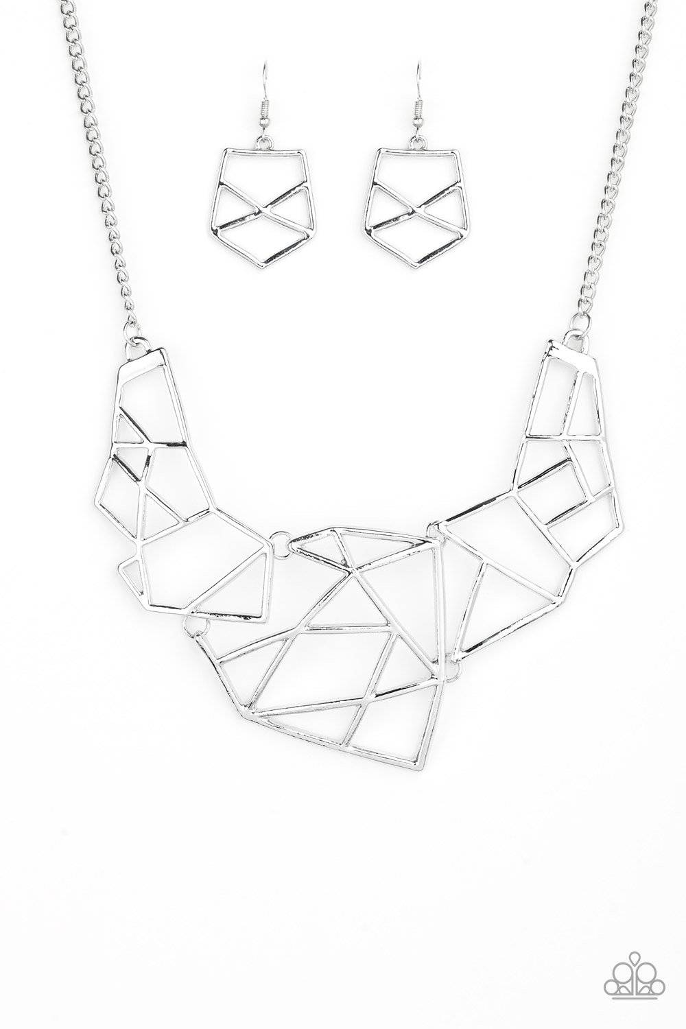 World Shattering - Silver Necklace - Paparazzi Accessories - GlaMarous Titi Jewels