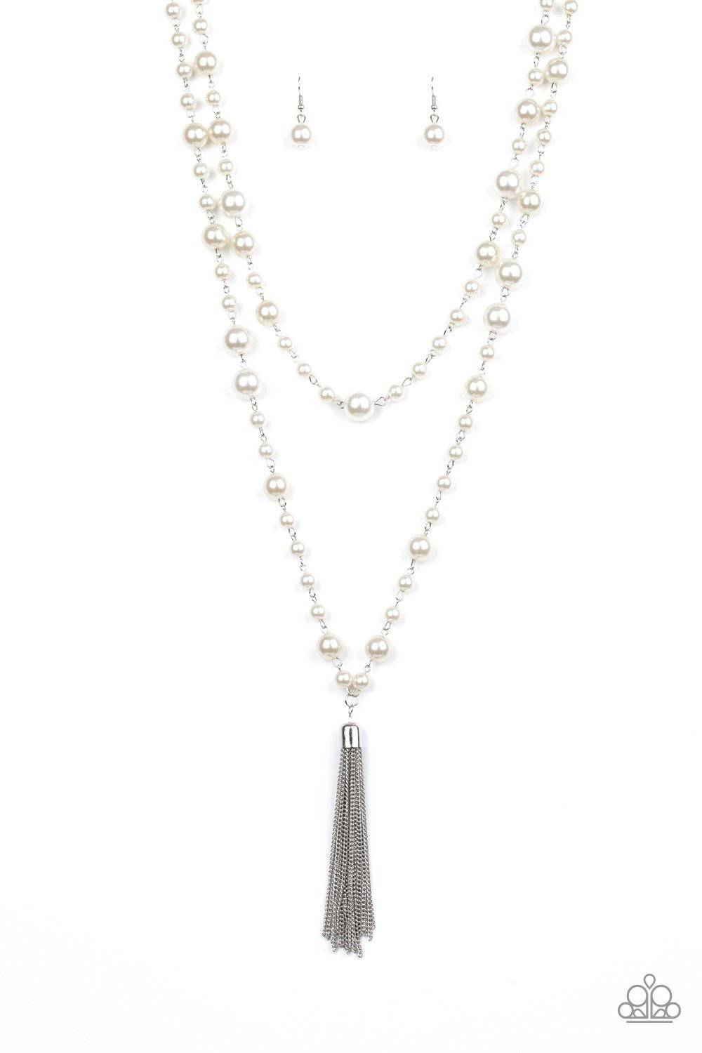 Social Hour White Necklace - Paparazzi Accessories - GlaMarous Titi Jewels