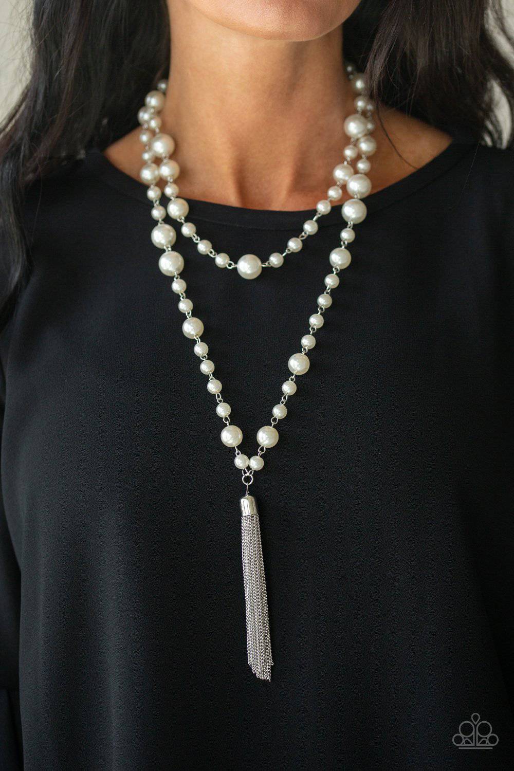 Social Hour White Necklace - Paparazzi Accessories - GlaMarous Titi Jewels