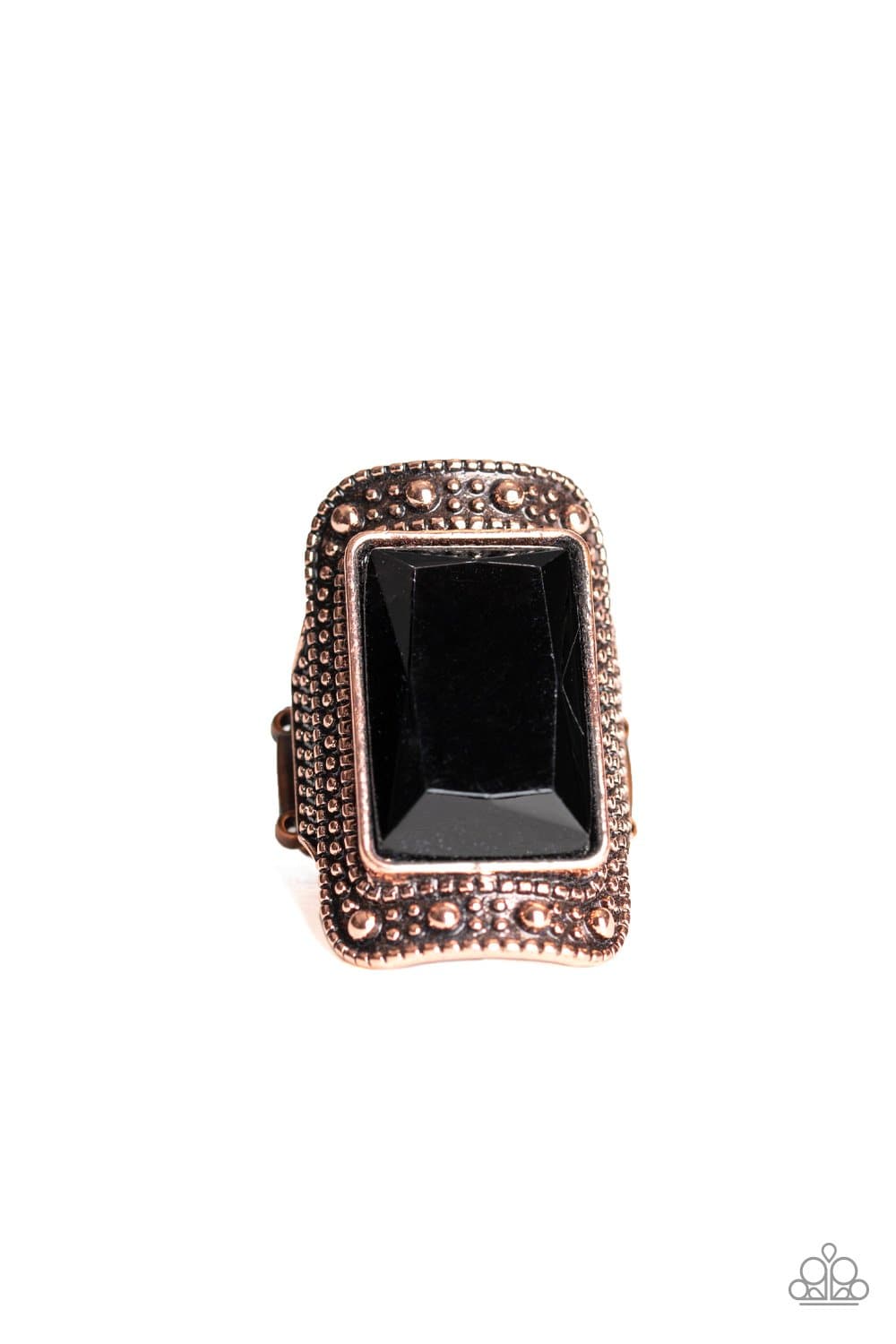 Very HEIR-descent - Copper & Black Ring - Paparazzi Accessories - GlaMarous Titi Jewels