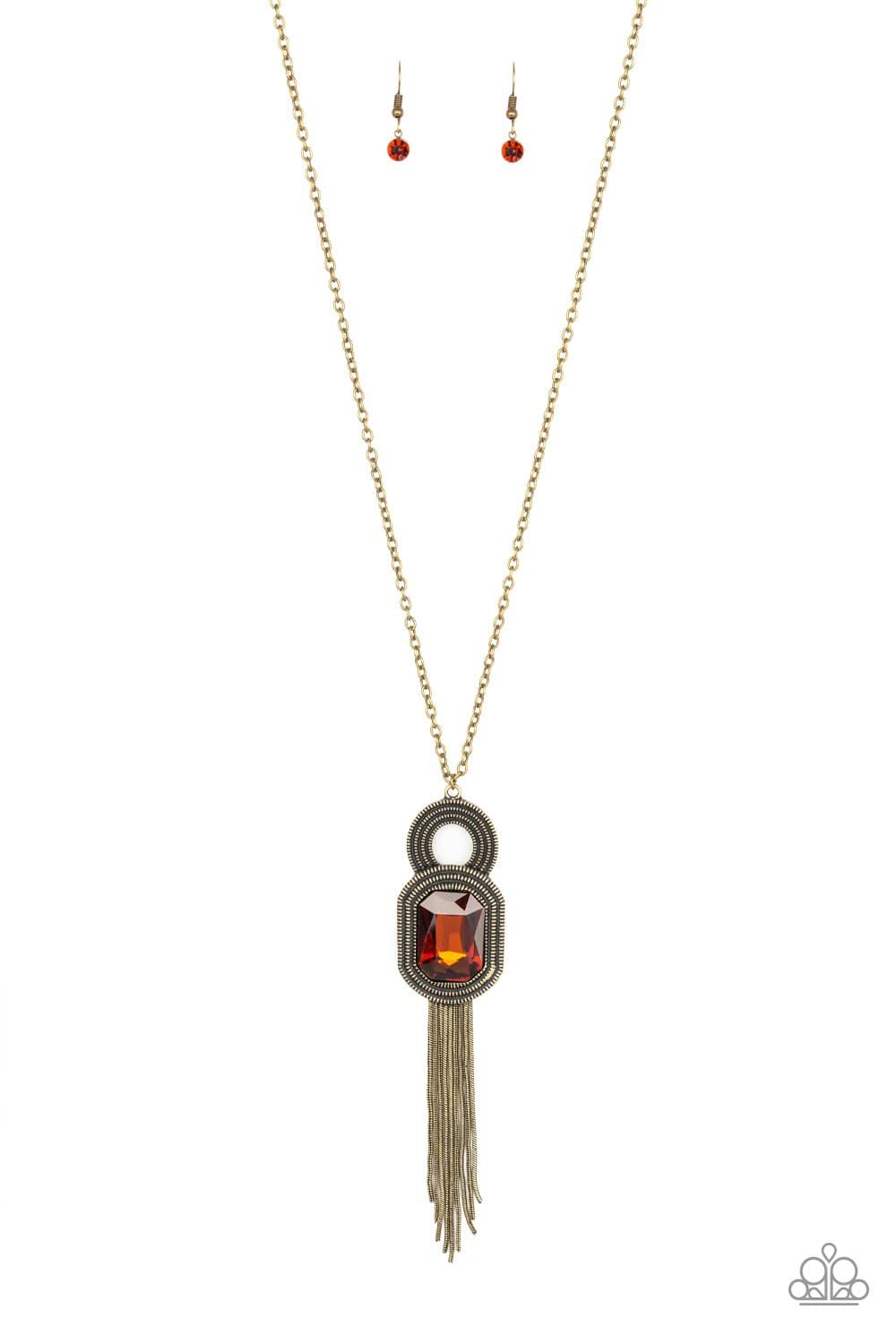 A Good TALISMAN Is Hard To Find - Brown & Brass Necklace - Paparazzi Accessories - GlaMarous Titi Jewels