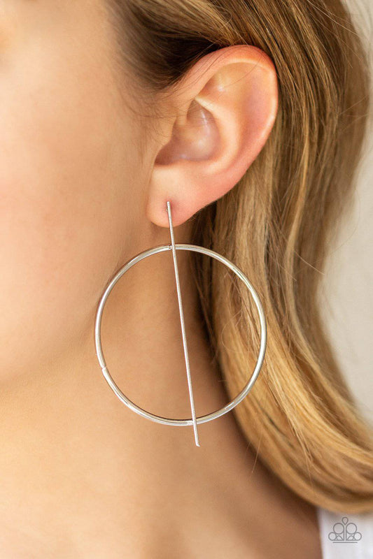 Vogue Visionary Silver Earrings - Paparazzi Accessories - GlaMarous Titi Jewels