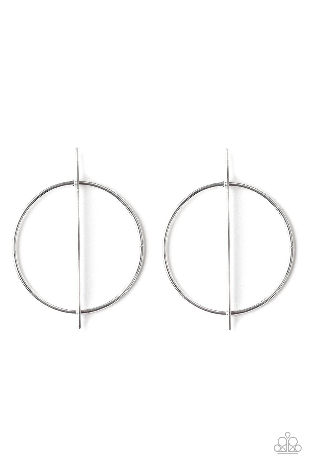 Vogue Visionary Silver Earrings - Paparazzi Accessories - GlaMarous Titi Jewels