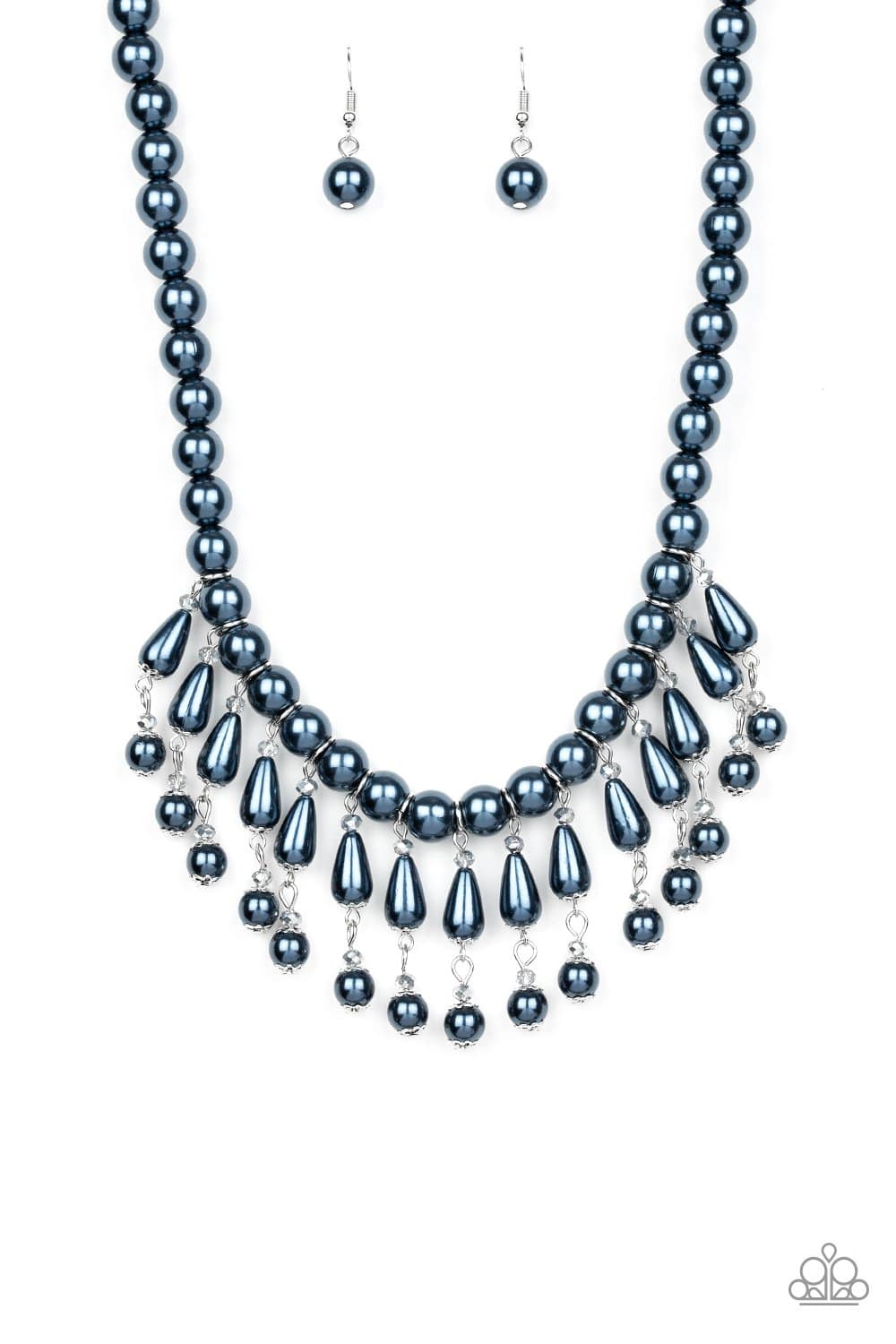 Miss Majestic - Blue Teardrop Bead Necklace - Paparazzi Accessories - GlaMarous Titi Jewels