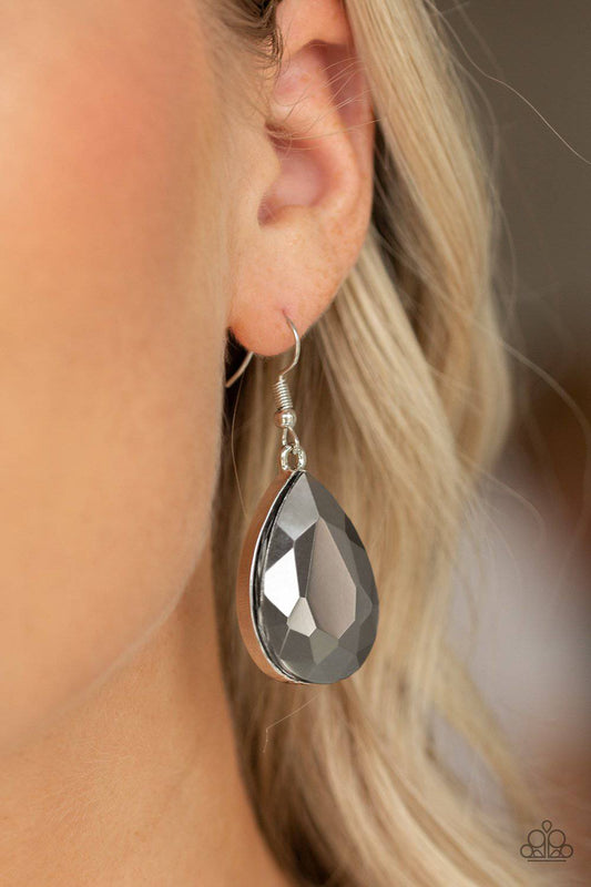 Paparazzi Limo Ride - Silver Earrings - GlaMarous Titi Jewels