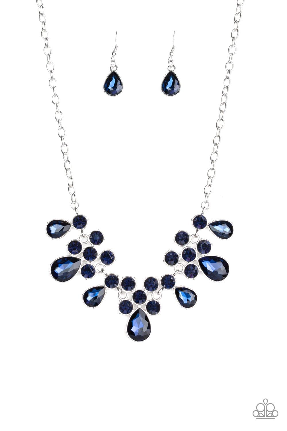 Debutante Drama - Blue Rhinestone Necklace - Paparazzi Accessories - GlaMarous Titi Jewels
