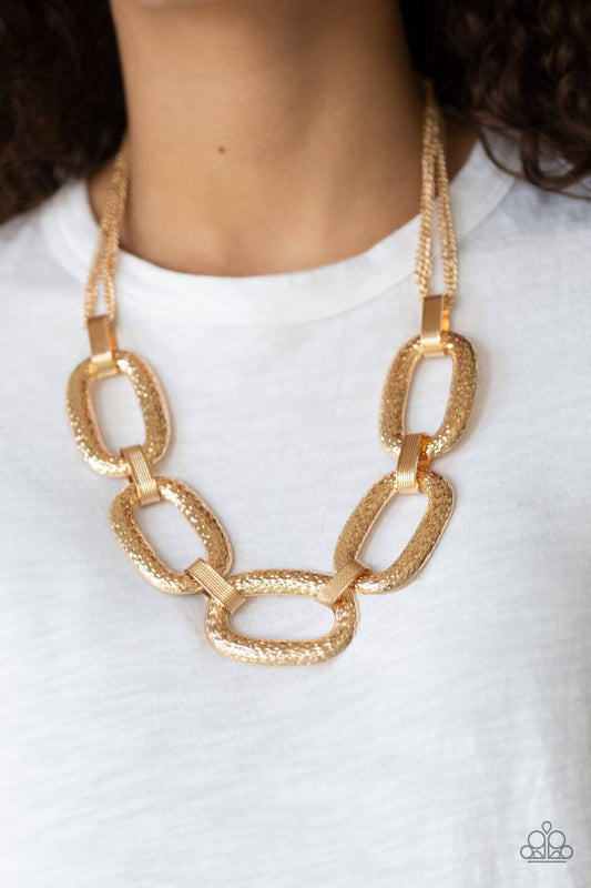 Take Charge - Gold Necklace - Paparazzi Accessories - GlaMarous Titi Jewels