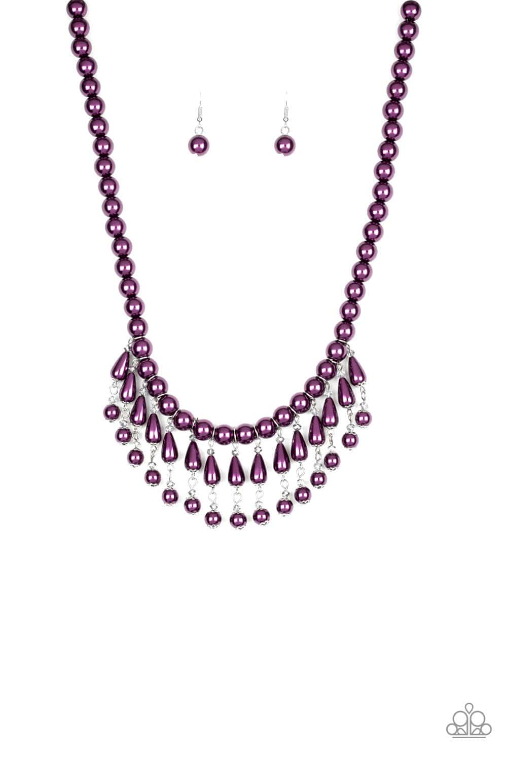 Miss Majestic - Purple Teardrop Bead Necklace - Paparazzi Accessories - GlaMarous Titi Jewels
