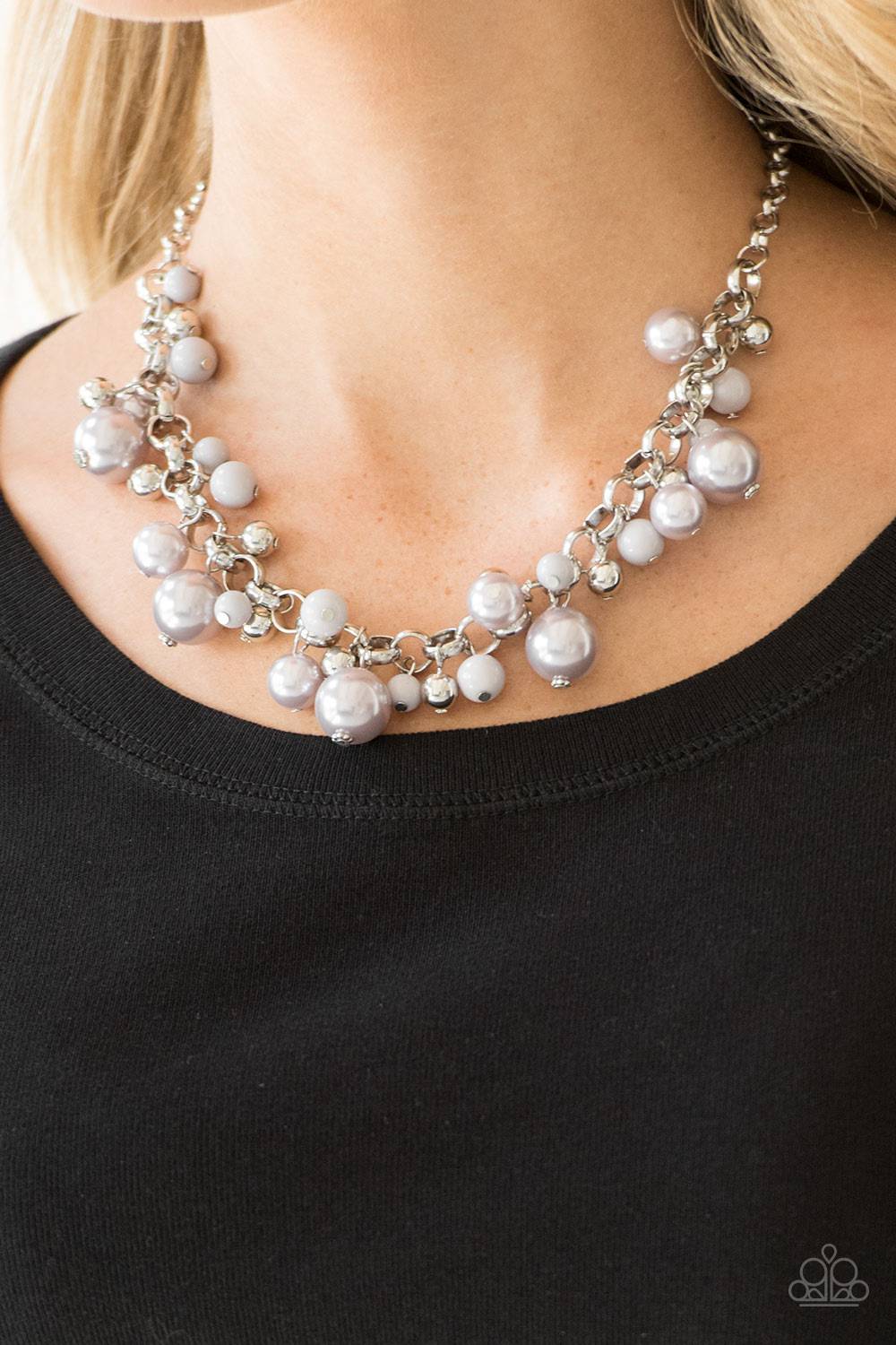 The Upstater - Silver Pearl Necklace - Paparazzi Accessories - GlaMarous Titi Jewels