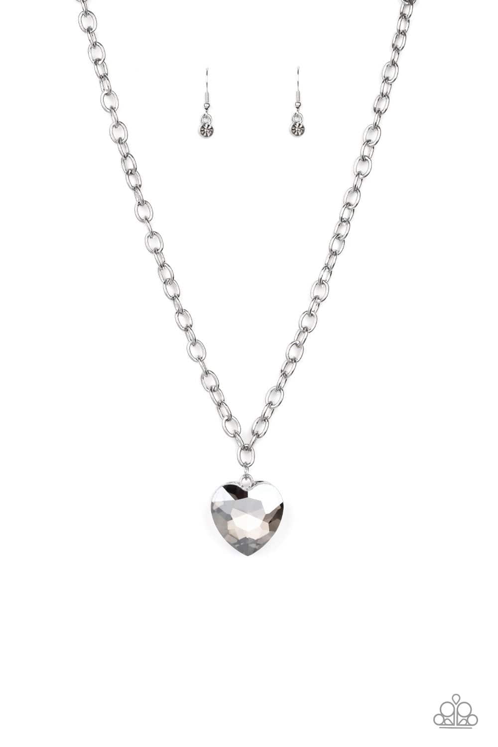 Flirtatiously Flashy - Silver Necklace - Paparazzi Accessories - GlaMarous Titi Jewels