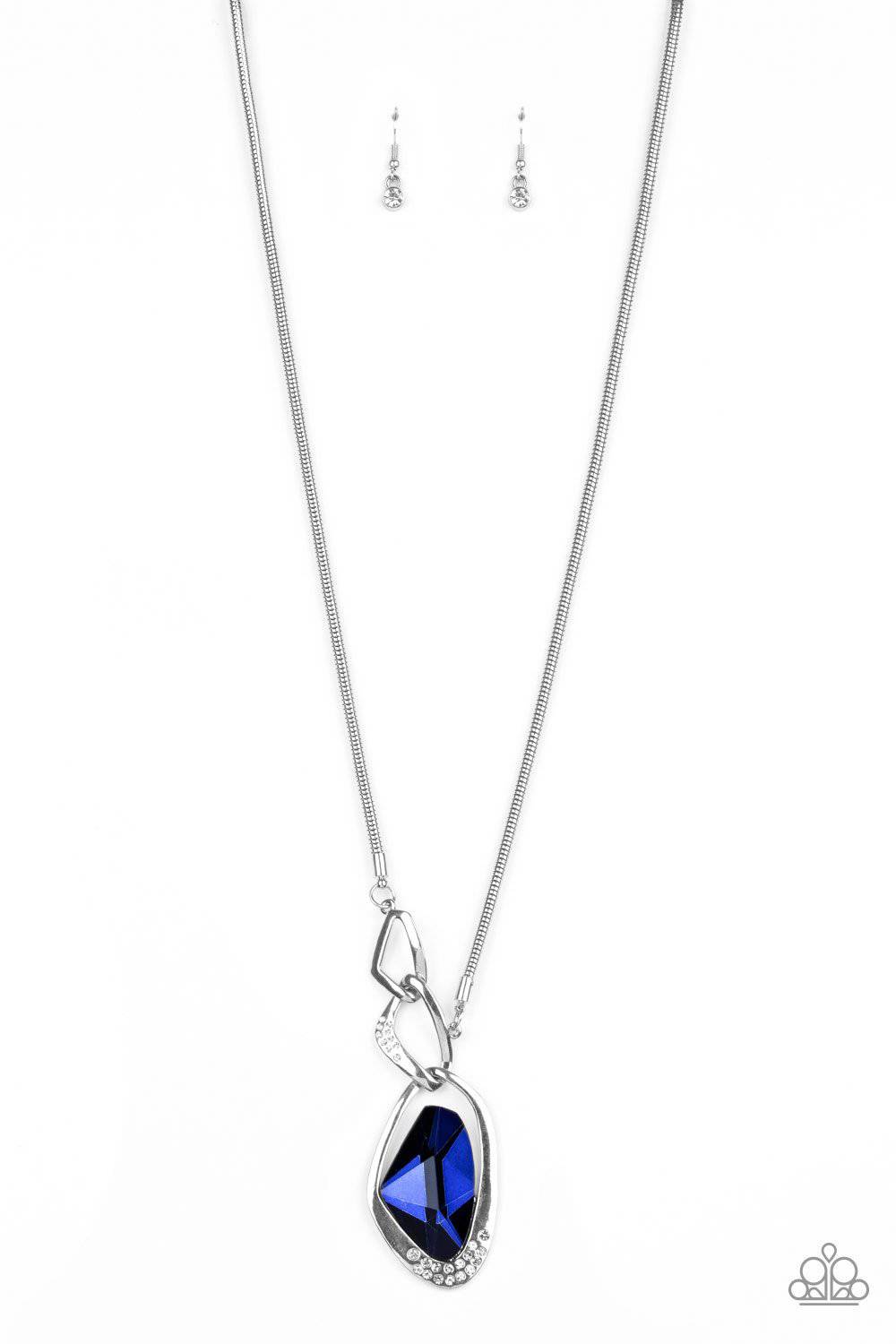 Optical Opulence - Blue Necklace - Paparazzi Accessories - GlaMarous Titi Jewels