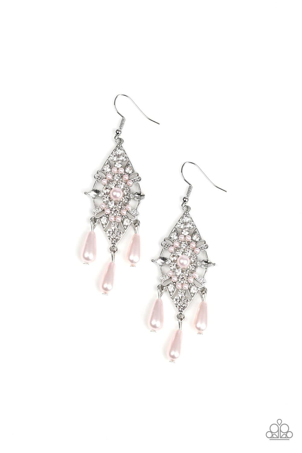 Majestic Mood - Pink Pearl Earrings - Paparazzi Accessories - GlaMarous Titi Jewels