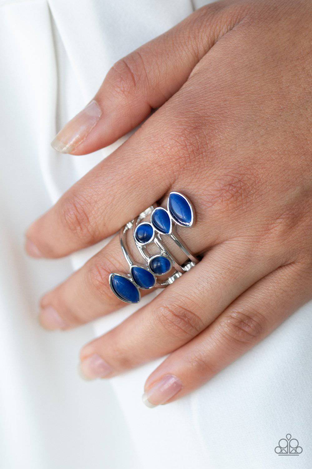 Wraparound Radiance - Blue Cat's Eye Ring - Paparazzi Accessories - GlaMarous Titi Jewels