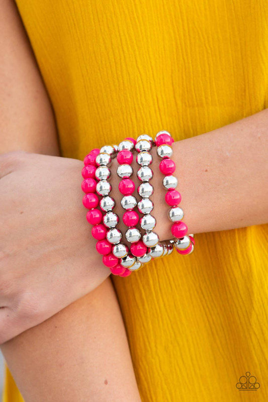 Pop-YOU-lar Culture Pink Bracelet - Paparazzi Accessories - GlaMarous Titi Jewels
