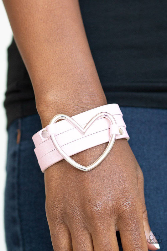 One Love, One Heart - Pink Bracelet - Paparazzi Accessories - GlaMarous Titi Jewels