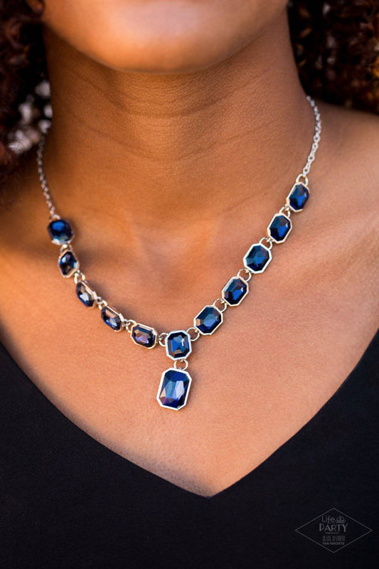 The Right To Remain Sparkly - Blue Necklace - Paparazzi Accessories - GlaMarous Titi Jewels