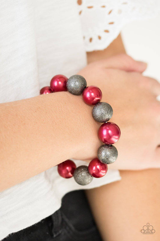 Humble Hustle Red Bracelet - Paparazzi Accessories - GlaMarous Titi Jewels